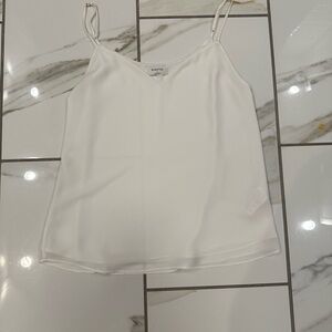 Babaton Ivory Satin V-Neck Camisole